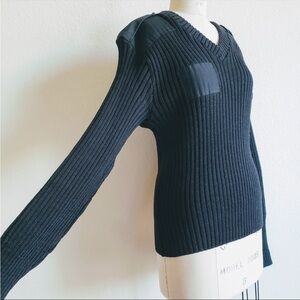 Vintage Black Brigade Quartermasters British Military Sweater Pullover